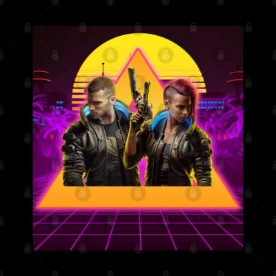 Cyberpunk V Protagonist City Neon Throw Pillow Official Cow Anime Merch