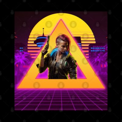 Cyberpunk Female Protagonist City Neon Throw Pillow Official Cow Anime Merch