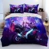 Cyberpunk Motorcycle Sexy Girl Comforter Bedding Set Duvet Cover Bed Set Quilt Cover Pillowcase king Queen - Cyberpunk 2077 Merch