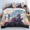 Cyberpunk Motorcycle Sexy Girl Comforter Bedding Set Duvet Cover Bed Set Quilt Cover Pillowcase king Queen 17 - Cyberpunk 2077 Merch