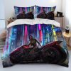Cyberpunk Motorcycle Sexy Girl Comforter Bedding Set Duvet Cover Bed Set Quilt Cover Pillowcase king Queen 19 - Cyberpunk 2077 Merch