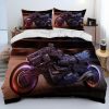 Cyberpunk Motorcycle Sexy Girl Comforter Bedding Set Duvet Cover Bed Set Quilt Cover Pillowcase king Queen 20 - Cyberpunk 2077 Merch
