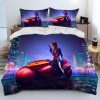 Cyberpunk Motorcycle Sexy Girl Comforter Bedding Set Duvet Cover Bed Set Quilt Cover Pillowcase king Queen 22 - Cyberpunk 2077 Merch