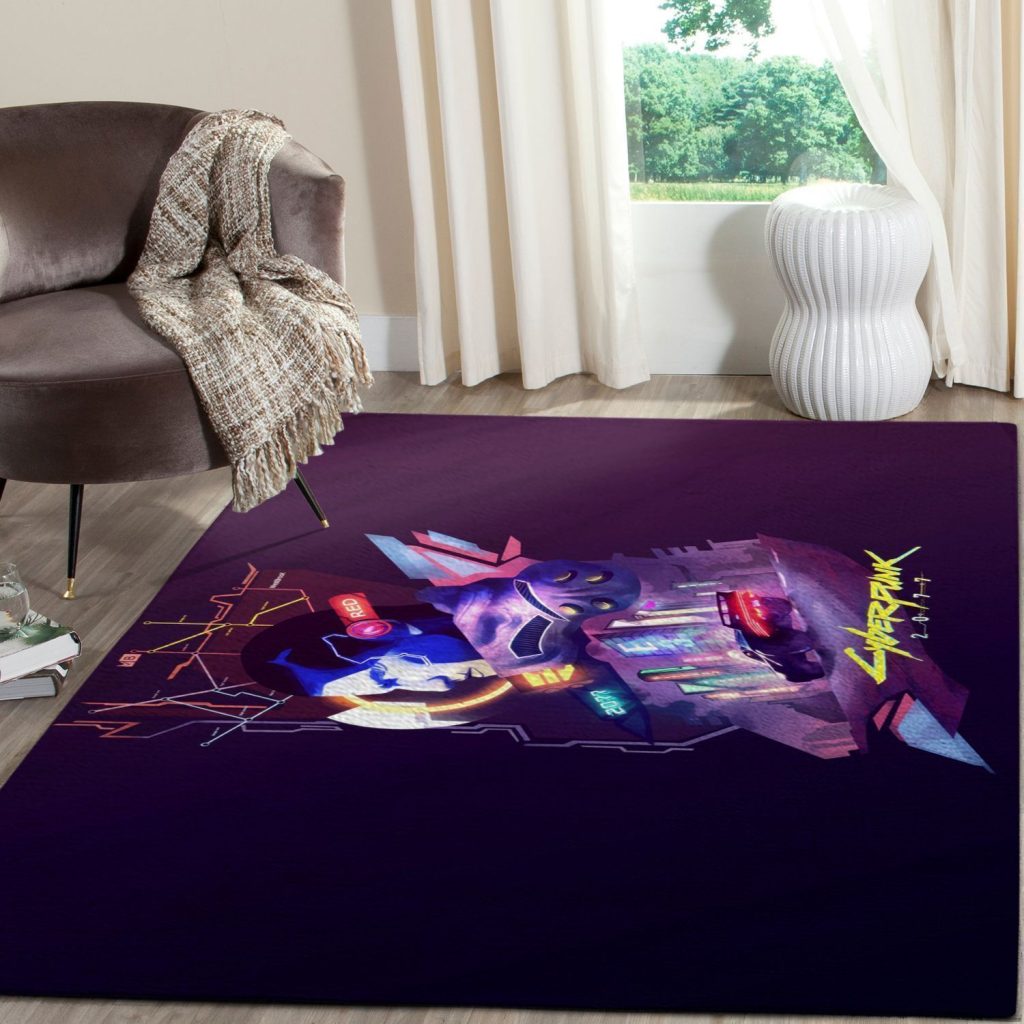 cyberpunk 2077 futuristic gaming area rugs living room carpet fn120129 local brands floor decor the us decortnzrk - Cyberpunk 2077 Merch