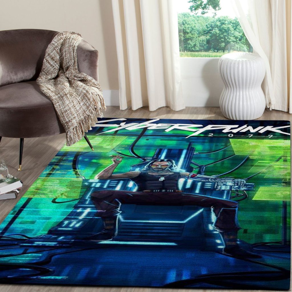 cyberpunk 2077 futuristic gaming area rugs living room carpet fn140106 rug regtangle carpet floor decor home decor0lbec - Cyberpunk 2077 Merch