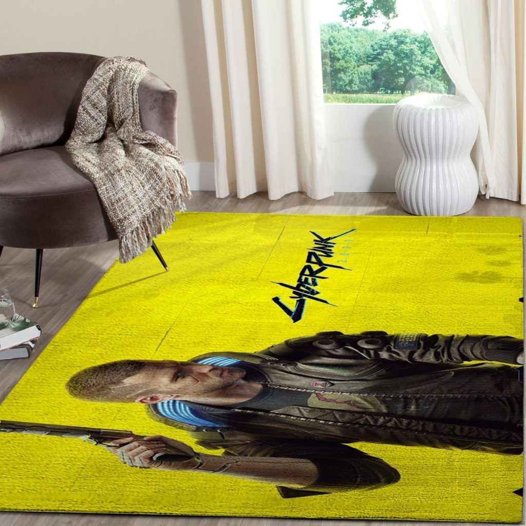 cyberpunk 2077 futuristic gaming area rugs living room carpet fn140108 local brands floor decor the us decorf0ujj - Cyberpunk 2077 Merch