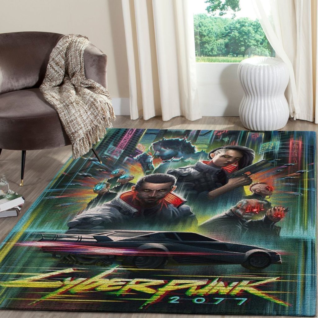 cyberpunk 2077 futuristic gaming area rugs living room carpet fn140111 local brands floor decor the us decorc1lhu - Cyberpunk 2077 Merch