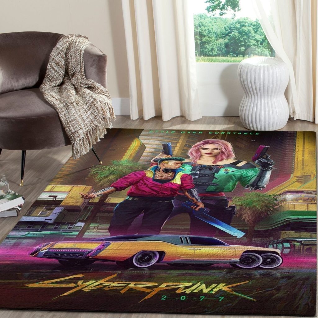 cyberpunk 2077 futuristic gaming area rugs living room carpet fn140113 local brands floor decor the us decor1bg8e - Cyberpunk 2077 Merch