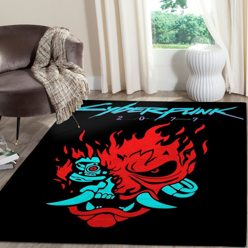 cyberpunk 2077 futuristic logo gaming area rugs living room carpet fn140109 local brands floor decor the us decorw526l - Cyberpunk 2077 Merch