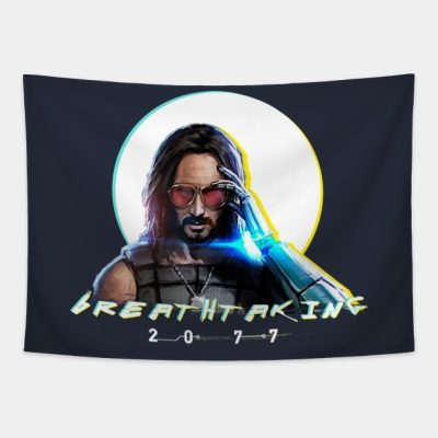 Cyberpunk 2077 Keanu Reeves Tapestry Official Cow Anime Merch