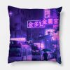 Cyberpunk Street Japan Throw Pillow Official Cow Anime Merch