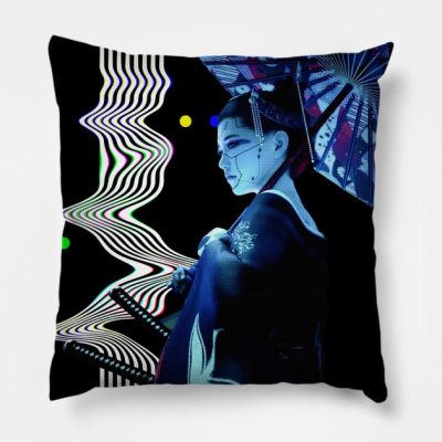 Cyberpunk Geisha Throw Pillow Official Cow Anime Merch