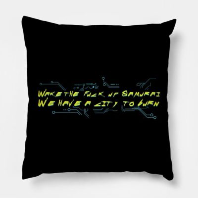 Cyberpunk 2077 Citation Throw Pillow Official Cow Anime Merch