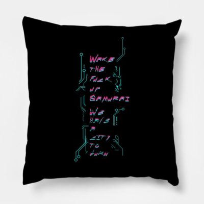 Cyberpunk 2077 Samurai Throw Pillow Official Cow Anime Merch