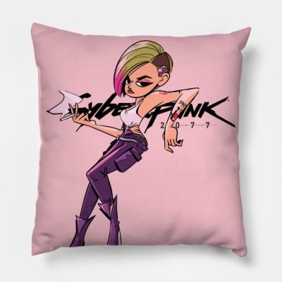 Judy Alvarez Cyberpunk 2077 Throw Pillow Official Cow Anime Merch