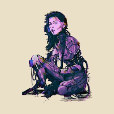 Cyberpunk Lade Throw Pillow Official Cow Anime Merch