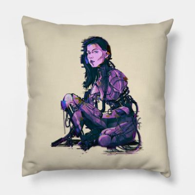 Cyberpunk Lade Throw Pillow Official Cow Anime Merch
