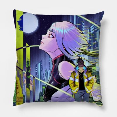 Cyberpunk Edgerunners Throw Pillow Official Cow Anime Merch