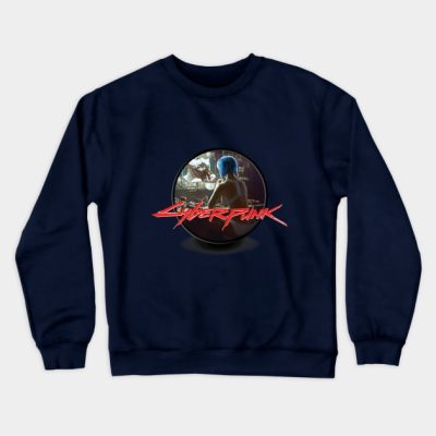 Cyberpunk Red Crewneck Sweatshirt Official Cow Anime Merch