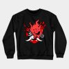 Cyberpunk Red Crewneck Sweatshirt Official Cow Anime Merch