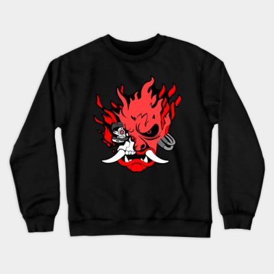 Cyberpunk Red Crewneck Sweatshirt Official Cow Anime Merch