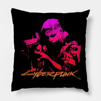 Cyberpunk Abstract Throw Pillow Official Cow Anime Merch