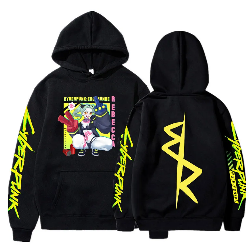 Winter Hoodies Anime Cyberpunk Edgerunners Rebecca Hoodie - Cyberpunk 2077 Merch