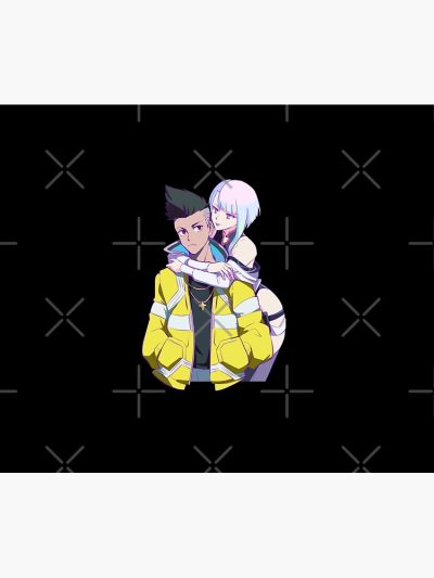 Lucy And David - Cyberpunk Edgerunners Tapestry Official Cow Anime Merch