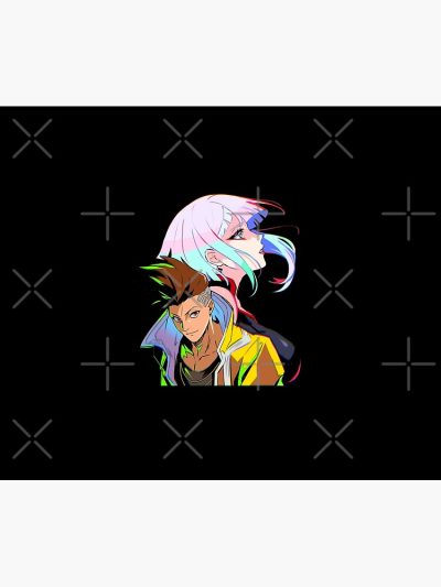 Lucy And David - Cyberpunk Edgerunners Tapestry Official Cow Anime Merch