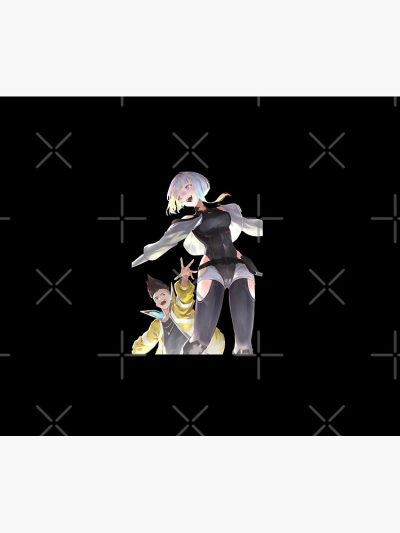 Lucy And David - Cyberpunk Edgerunners Tapestry Official Cow Anime Merch