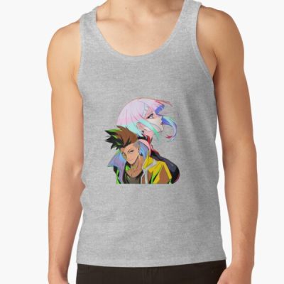 Lucy And David - Cyberpunk Edgerunners Tank Top Official Cow Anime Merch