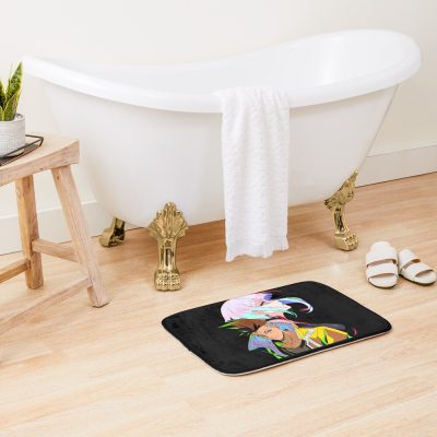 Lucy And David - Cyberpunk Edgerunners Bath Mat Official Cow Anime Merch