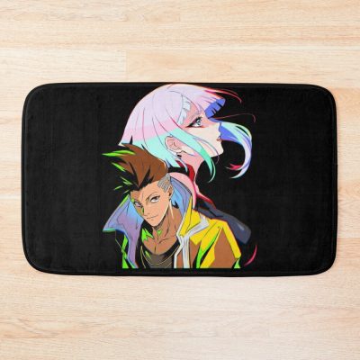 Lucy And David - Cyberpunk Edgerunners Bath Mat Official Cow Anime Merch