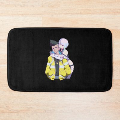 Lucy And David - Cyberpunk Edgerunners Bath Mat Official Cow Anime Merch