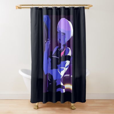Lucy - Cyberpunk Edgerunners Shower Curtain Official Cow Anime Merch