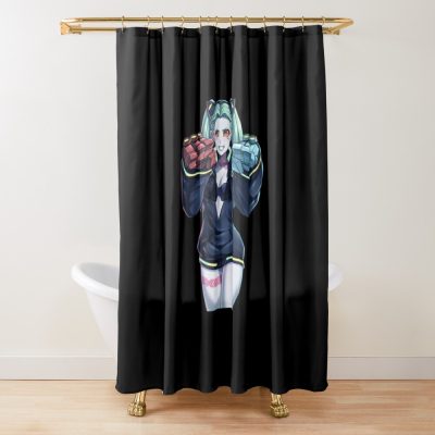 Rebecca  - Cyberpunk Edgerunners Shower Curtain Official Cow Anime Merch