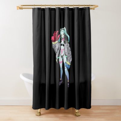Rebecca - Cyberpunk Edgerunners Shower Curtain Official Cow Anime Merch