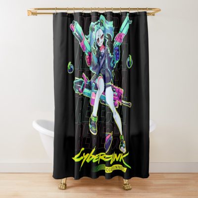 Cyberpunk Edgerunners Rebecca Shower Curtain Official Cow Anime Merch