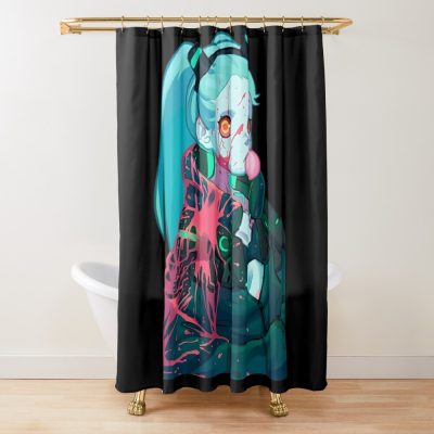 Cyberpunk Edgerunners - Bloody Rebecca Shower Curtain Official Cow Anime Merch