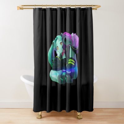 Rebecca - Cyberpunk Edgerunners Shower Curtain Official Cow Anime Merch