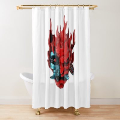 Cyberpunk Shower Curtain Official Cow Anime Merch
