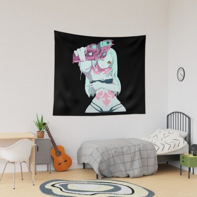 Cyberpunk Edgerunners Rebecca Sexy Gun Tapestry Official Cow Anime Merch