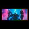 cyberpunk boss design rgb illuminated pc gaming mouse pad large size computer desk mat - Cyberpunk 2077 Merch