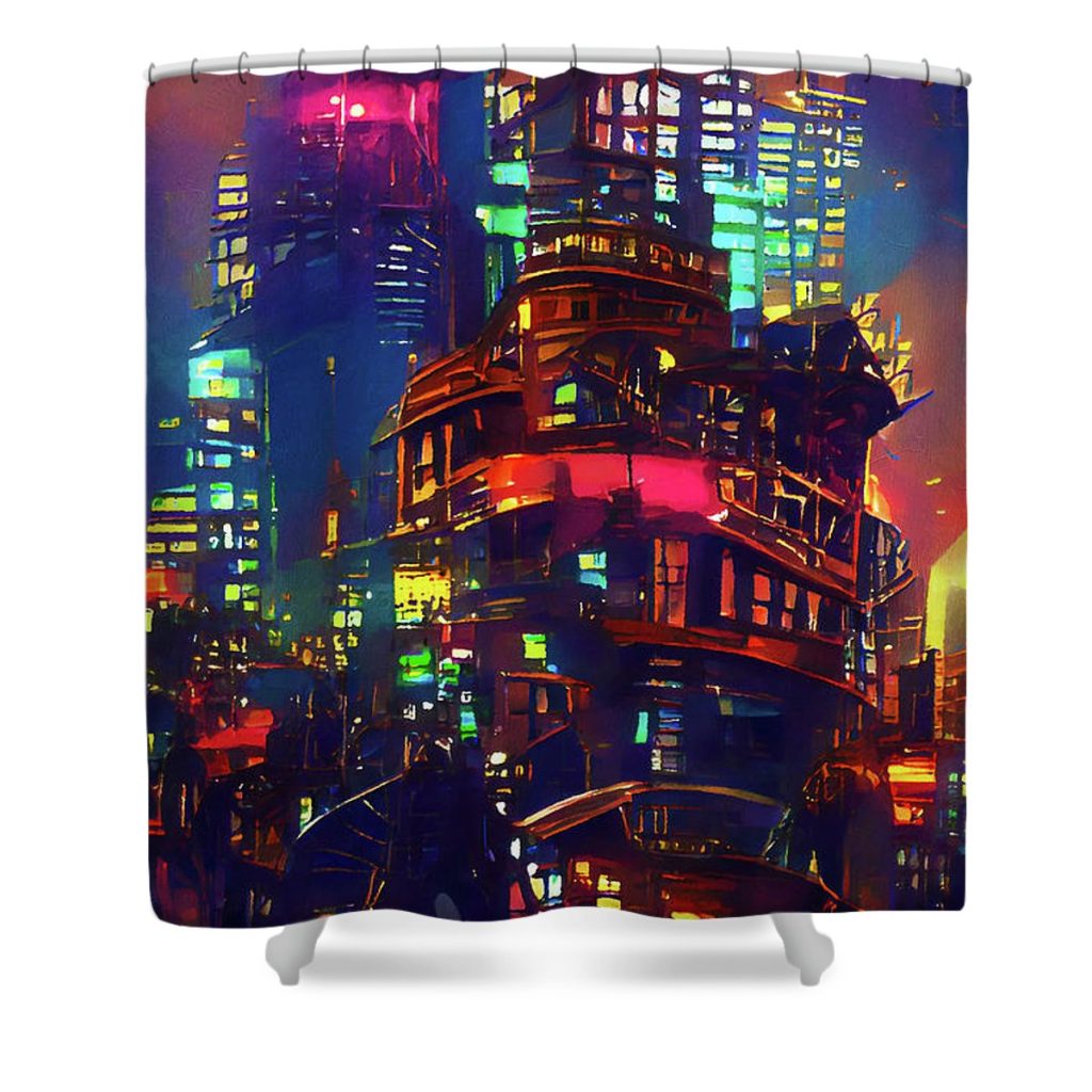 cyberpunk cityscape 01 am fineartprints - Cyberpunk 2077 Merch