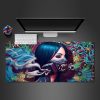 cyberpunk masked girl gamer mouse pad xl size pc gaming computer desk mat for mouse and keyboard xxl mousepad - Cyberpunk 2077 Merch