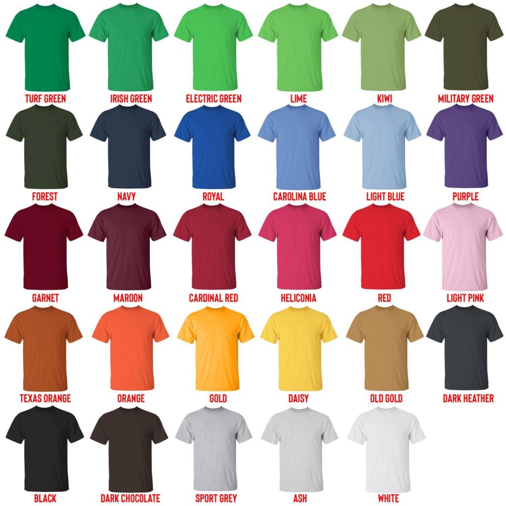 t shirt color chart 1 - Cyberpunk 2077 Merch