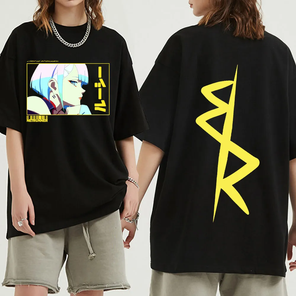 Japanese Anime Lucy Cyberpunk Edgerunners T shirts Printed Streetwear Short Sleeve Graphic Tees Summer Casual Shirts 1 - Cyberpunk 2077 Merch